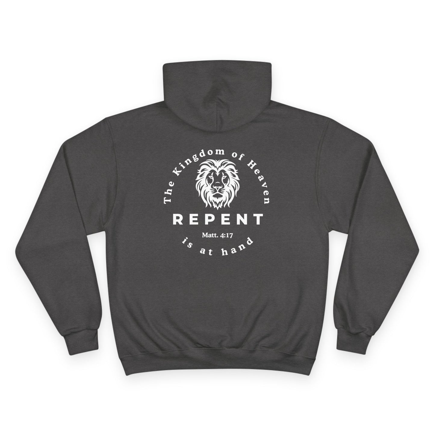 Repent Champion Hoodie – Matthew 4:17 Lion of Judah Christian Sweatshirt