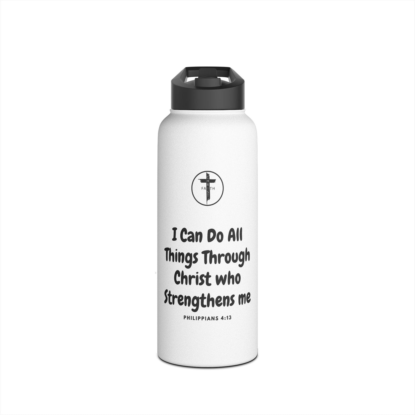 Christ Centered Faith Water Bottle – Inspirational Stainless Steel Drinkware