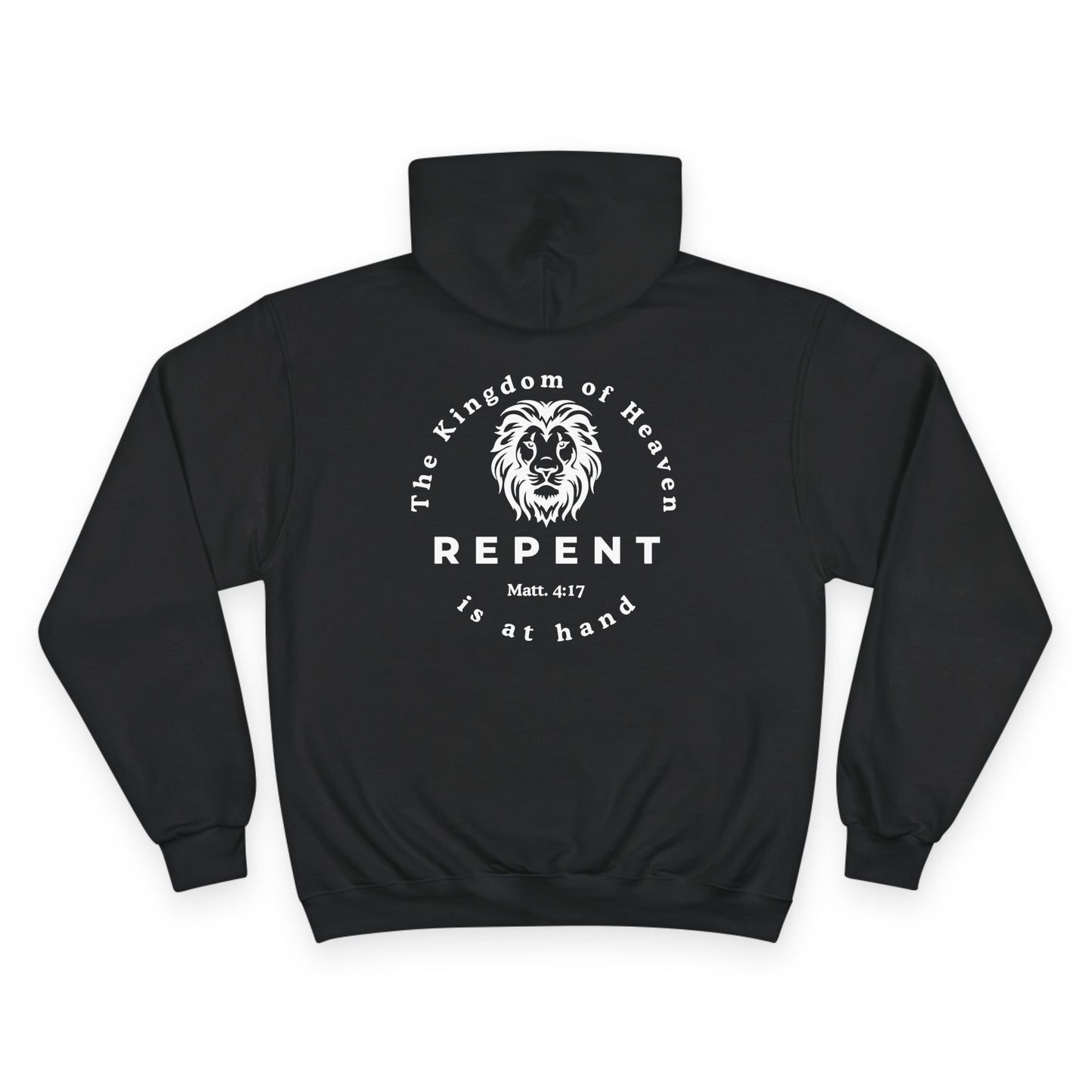 Repent Champion Hoodie – Matthew 4:17 Lion of Judah Christian Sweatshirt
