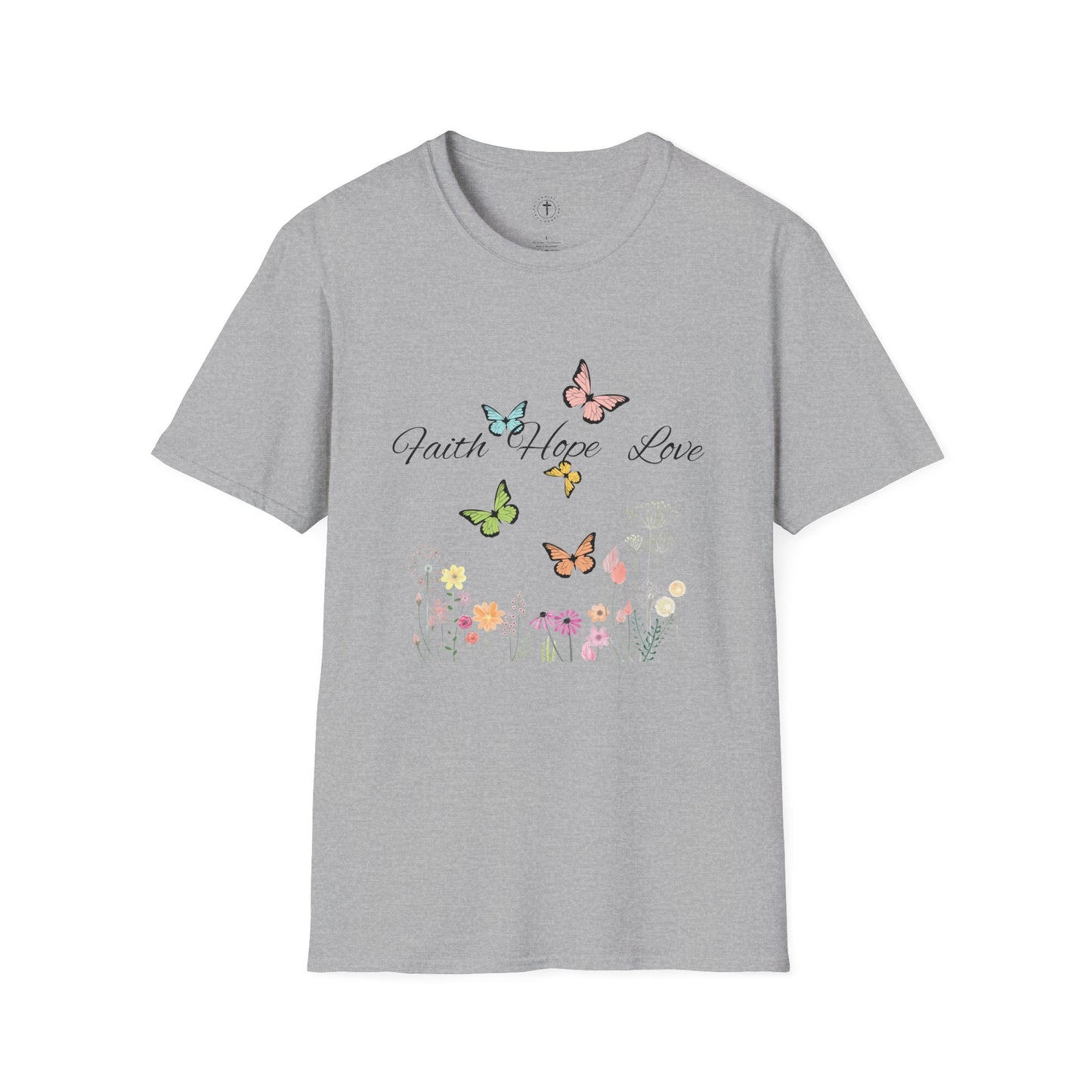 Faith Hope Love Butterfly T-Shirt – Christian Women’s Inspirational Tee