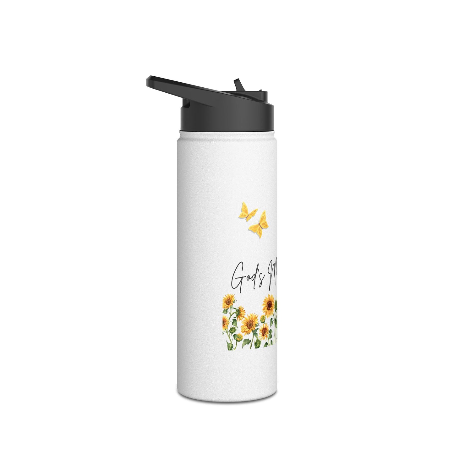 God’s Masterpiece Sunflower Water Bottle – Christian Inspirational Drinkware