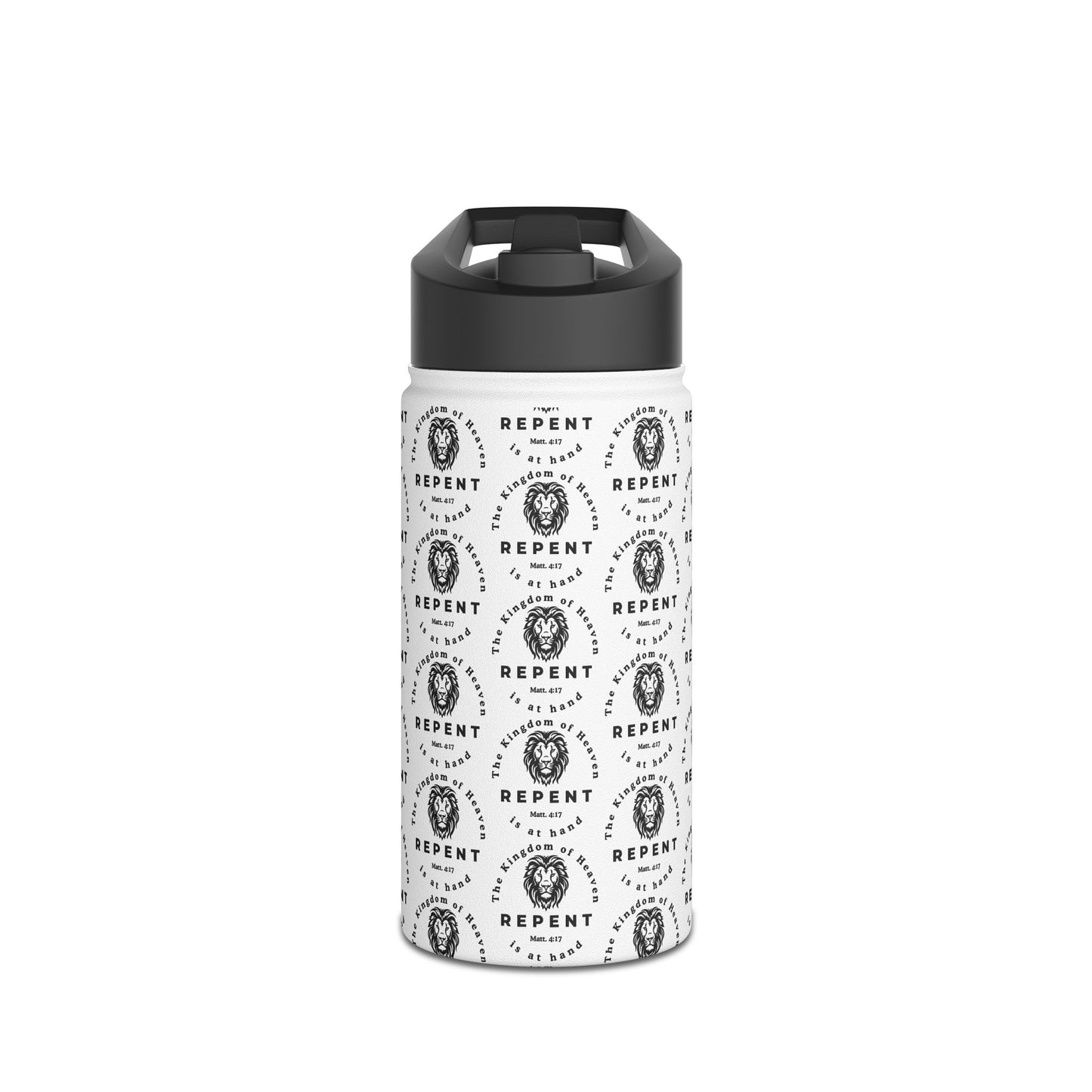 Repent Water Bottle – Matthew 4:17 Lion of Judah Christian Stainless Steel Drinkware