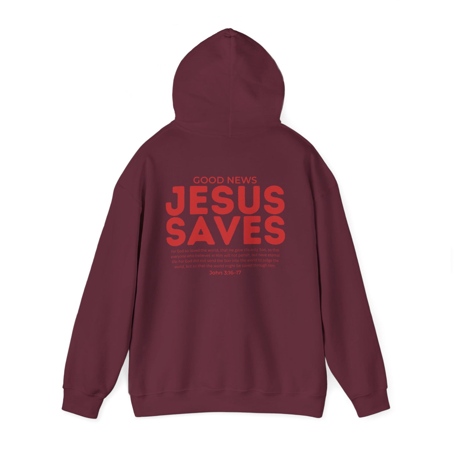 Jesus Saves Christian Hoodie – John 3:16–17