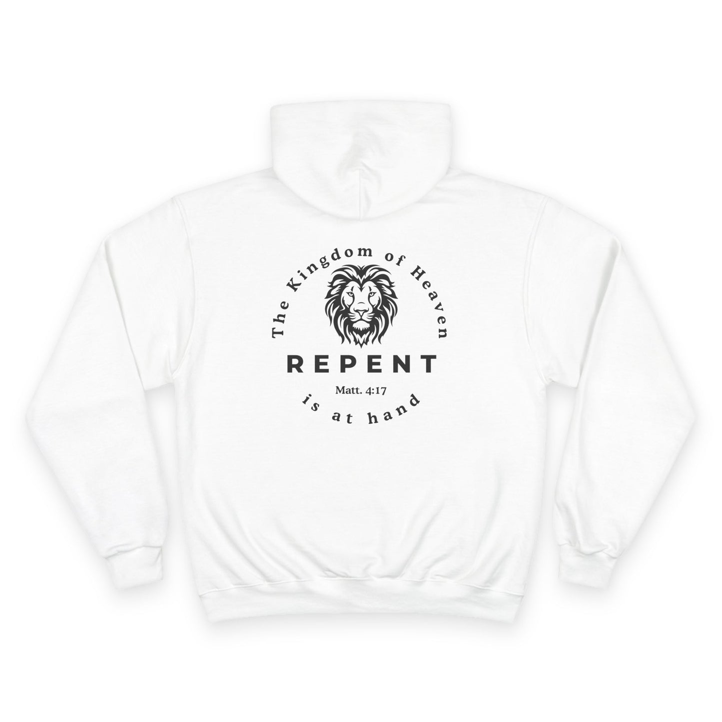 Repent Champion Hoodie – Matthew 4:17 Lion of Judah Christian Sweatshirt