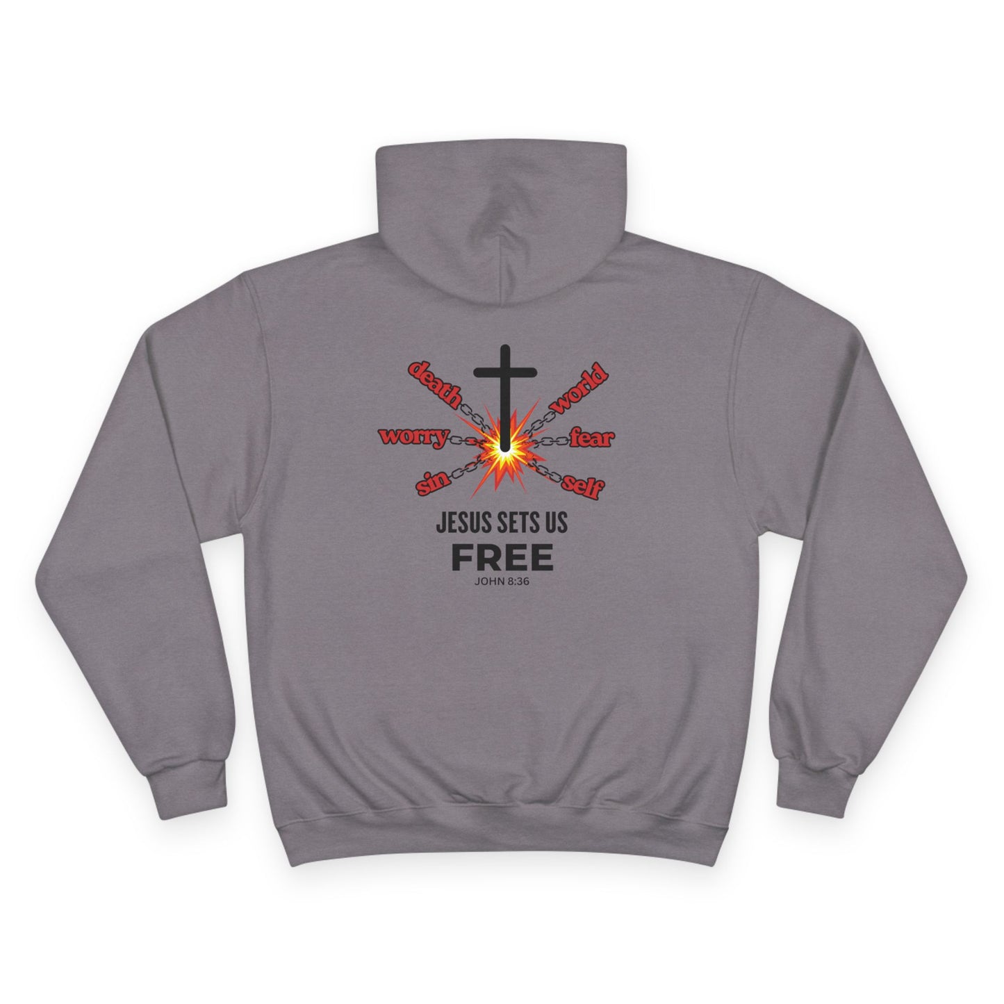 Jesus Sets Us Free Hoodie – John 8:36 Christian Apparel