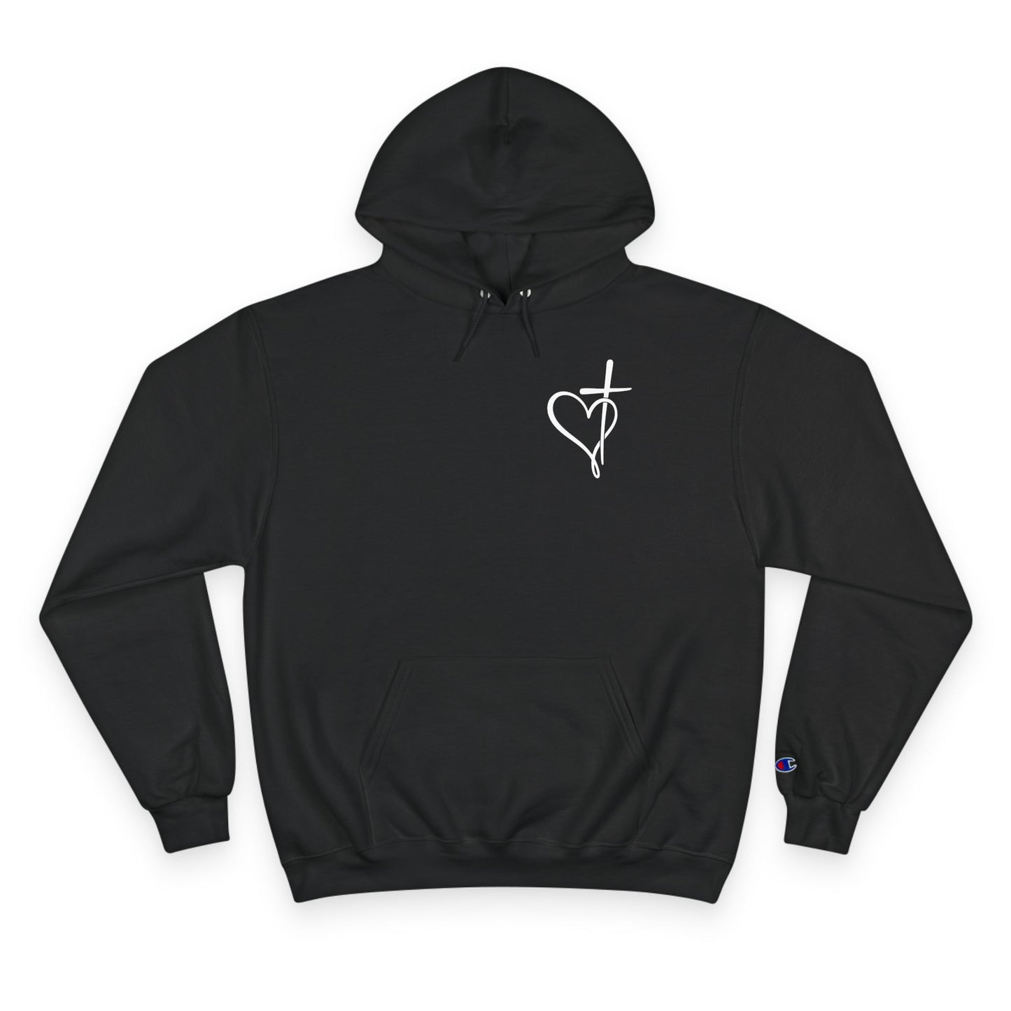 Faith Cross Christian Hoodie - Printed on Champion Brand