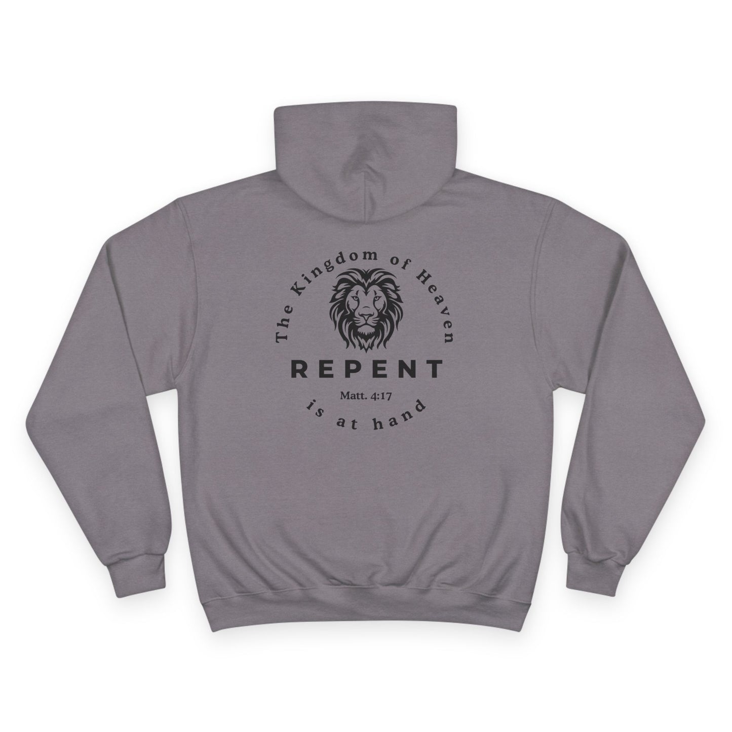 Repent Champion Hoodie – Matthew 4:17 Lion of Judah Christian Sweatshirt