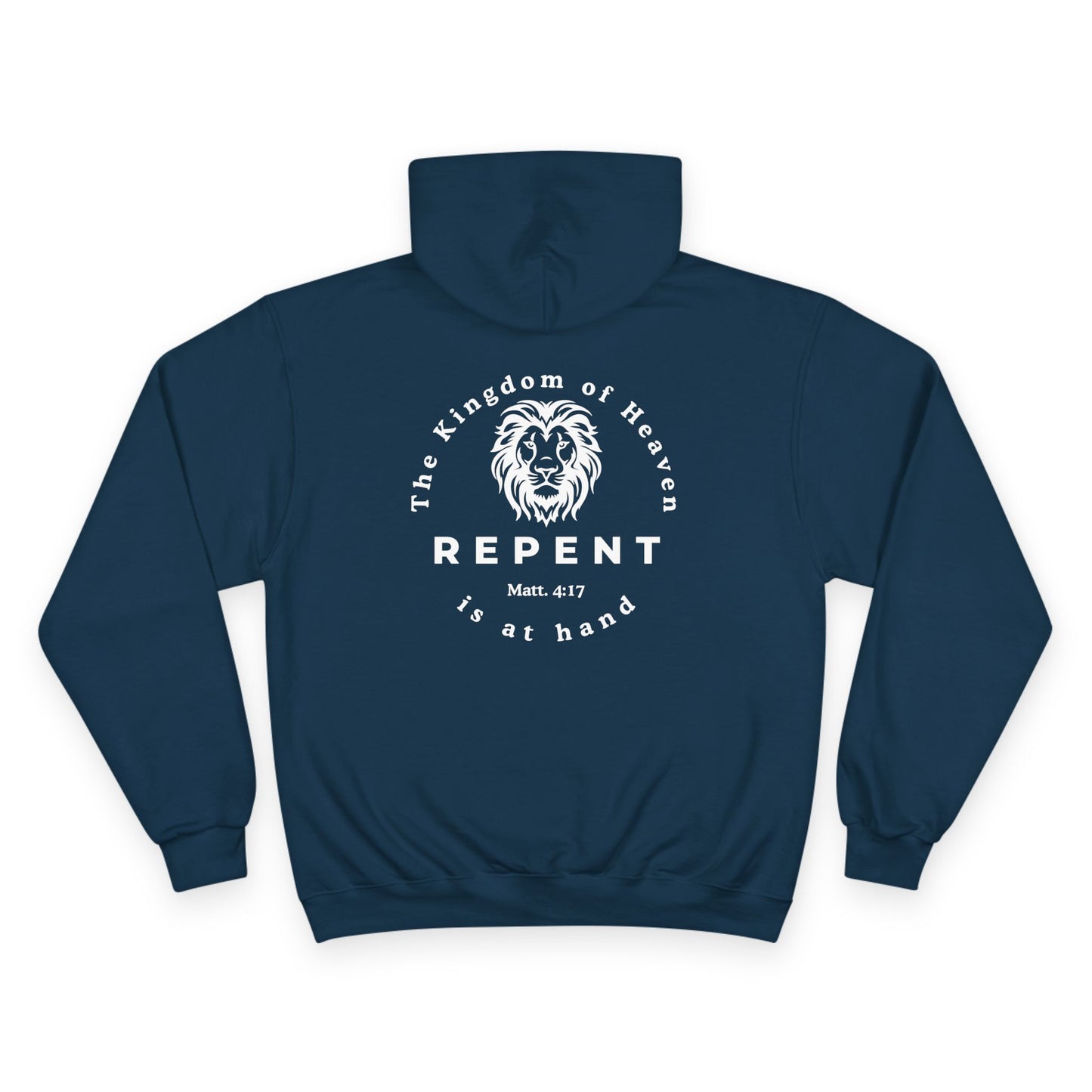 Repent Champion Hoodie – Matthew 4:17 Lion of Judah Christian Sweatshirt