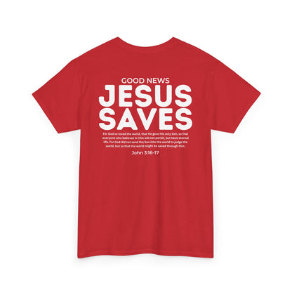 Jesus Saves Christian T-Shirt – John 3:16–17