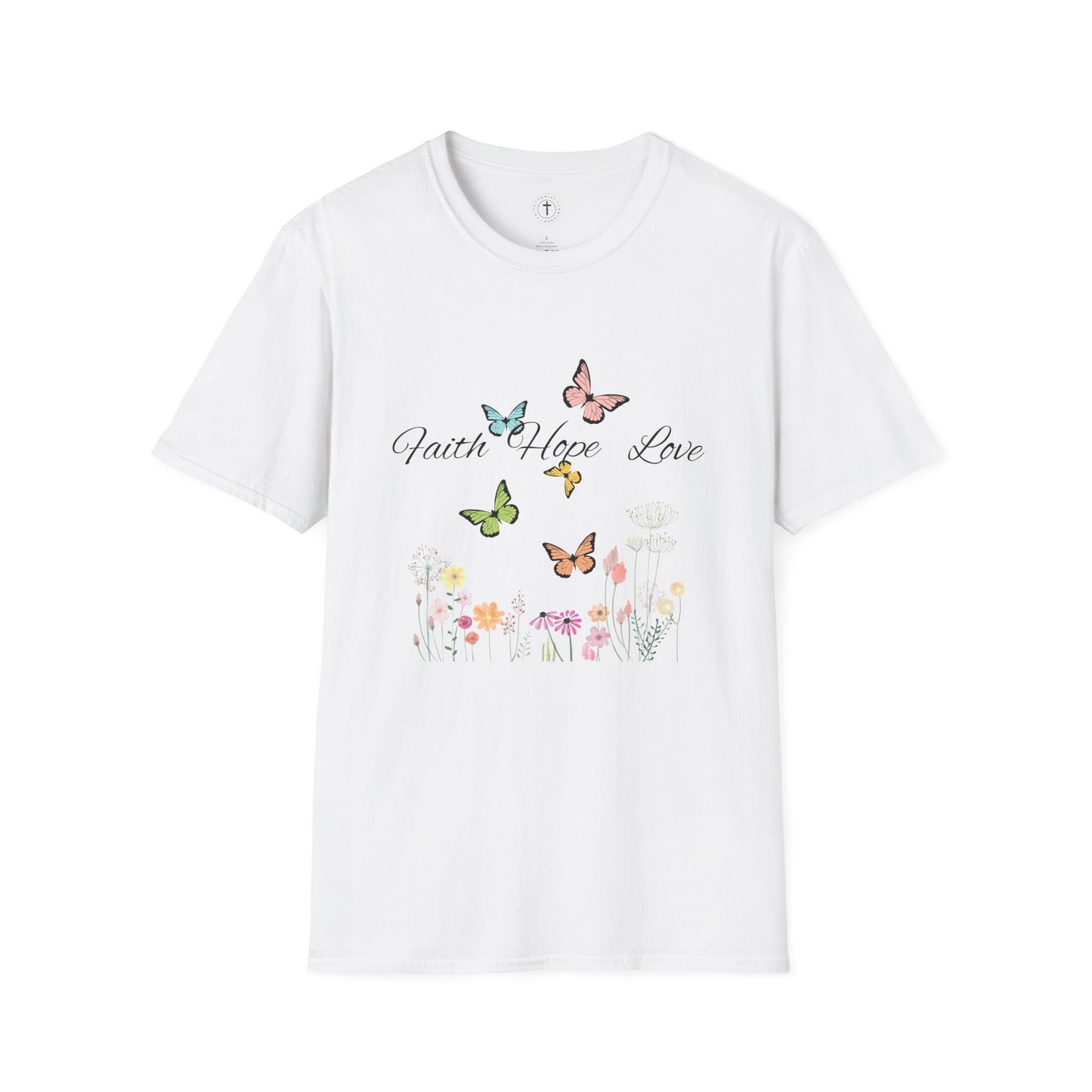 Faith Hope Love Butterfly T-Shirt – Christian Women’s Inspirational Tee