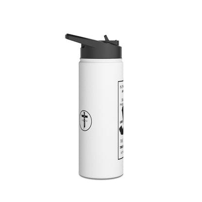 Jesus Word Art Water Bottle – Christian Stainless Steel Drinkware