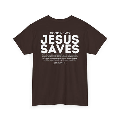 Jesus Saves Christian T-Shirt – John 3:16–17