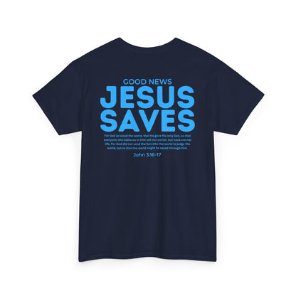 Jesus Saves Christian T-Shirt – John 3:16–17