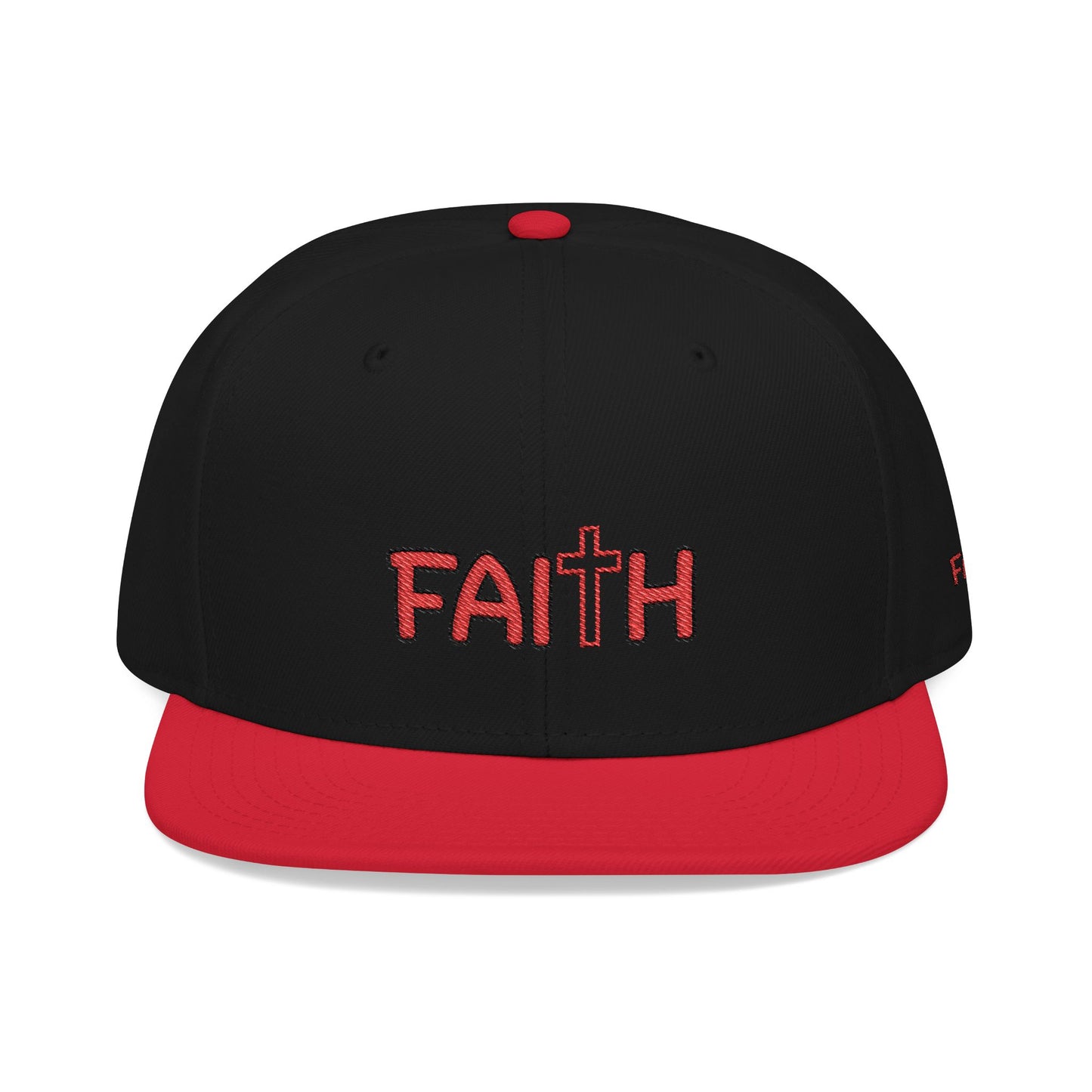 Faith Embroidered Snapback Hat With Cross