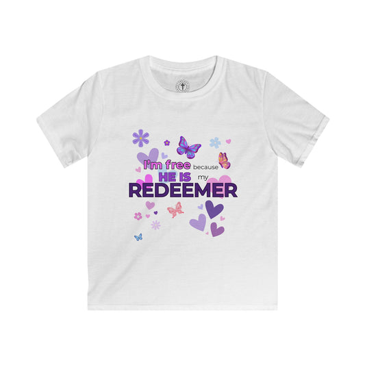 He Is My Redeemer Kids Christian T-Shirt – Faith & Freedom Design