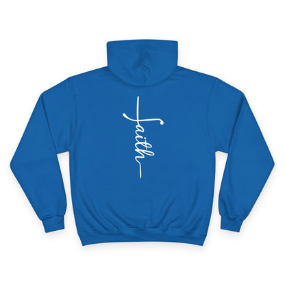 Faith Cross Christian Hoodie - Printed on Champion Brand