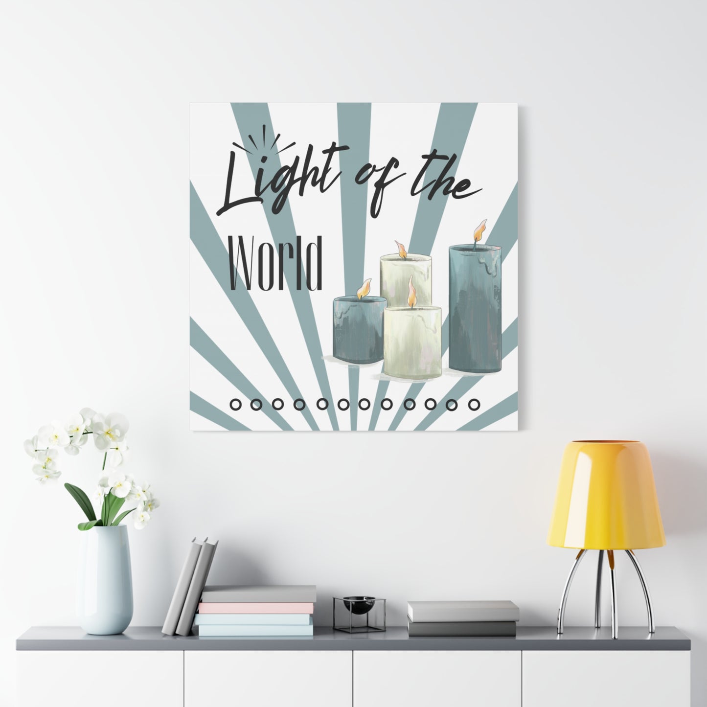 Light of the World Christian Wall Art – Inspirational Candle Canvas Print