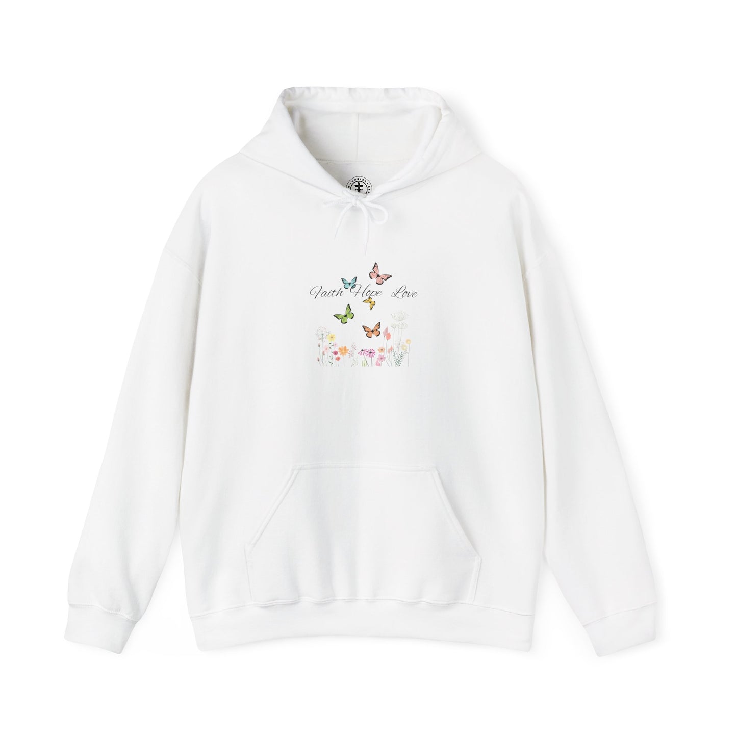 Faith Hope Love Butterfly Hoodie – Christian Inspirational Sweatshirt