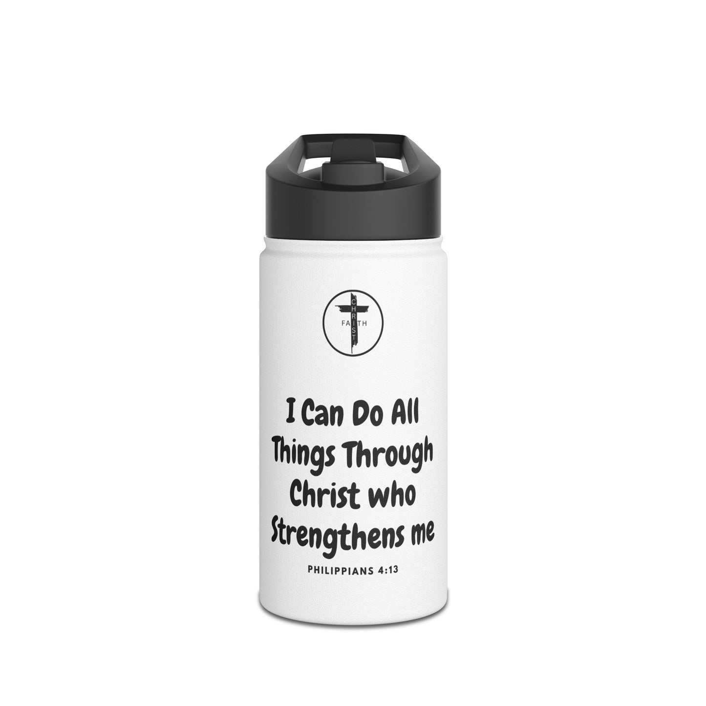 Christ Centered Faith Water Bottle – Inspirational Stainless Steel Drinkware