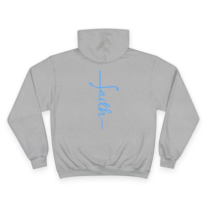 Faith Cross Christian Hoodie - Printed on Champion Brand