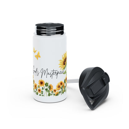 God’s Masterpiece Sunflower Water Bottle – Christian Inspirational Drinkware