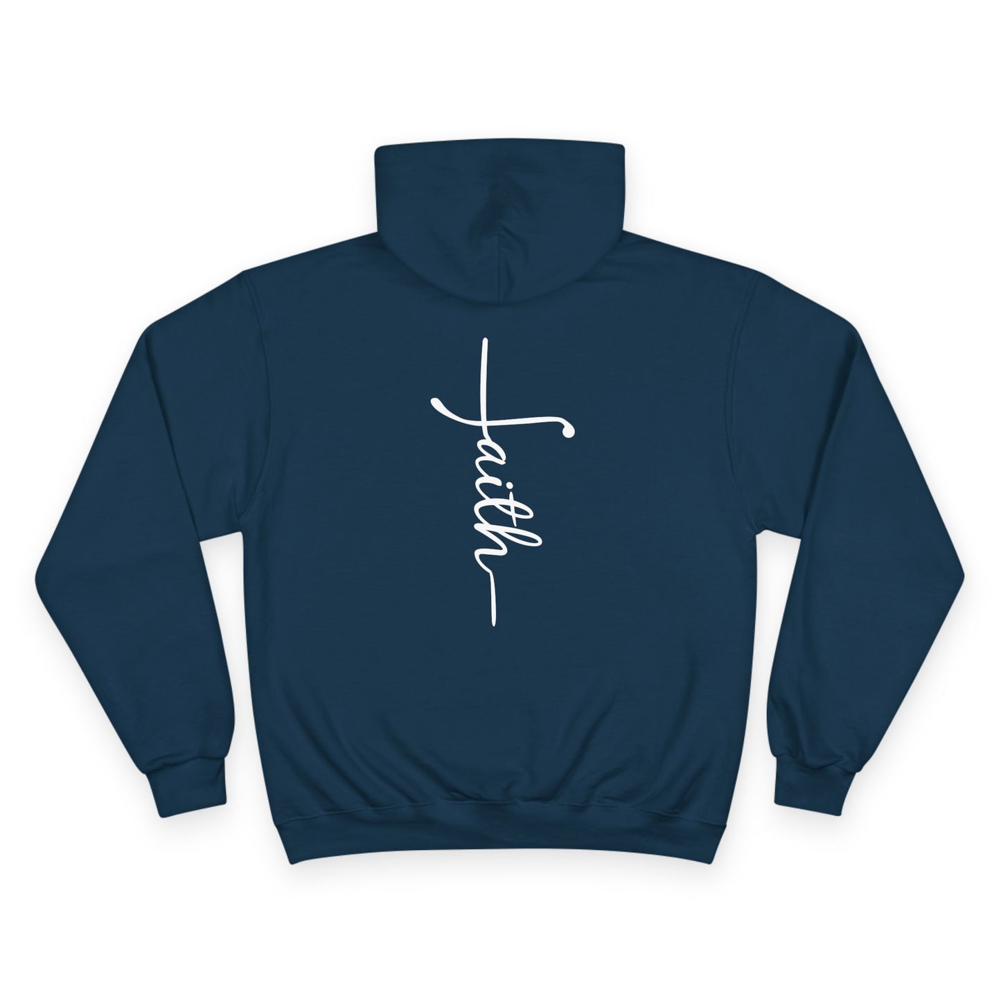 Faith Cross Christian Hoodie - Printed on Champion Brand