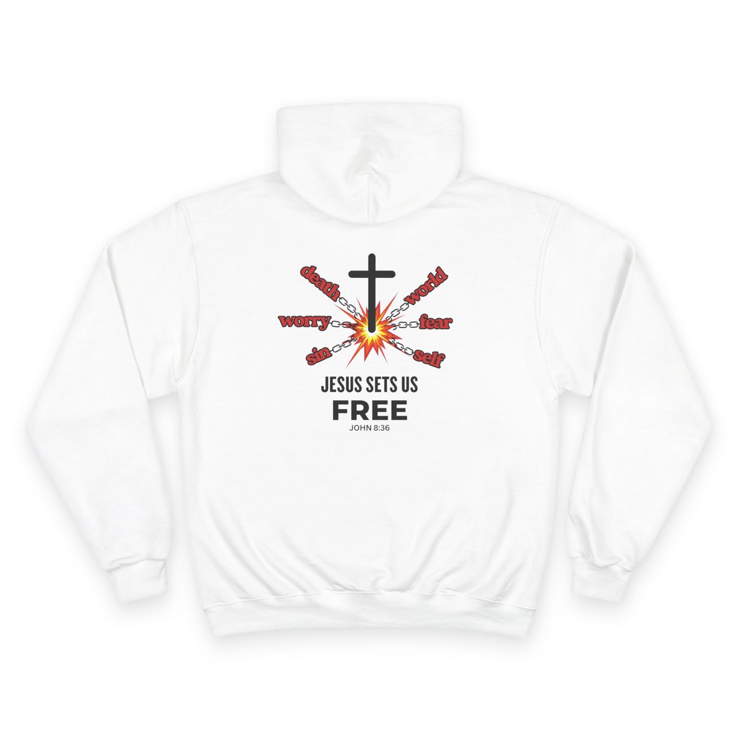 Jesus Sets Us Free Hoodie – John 8:36 Christian Apparel