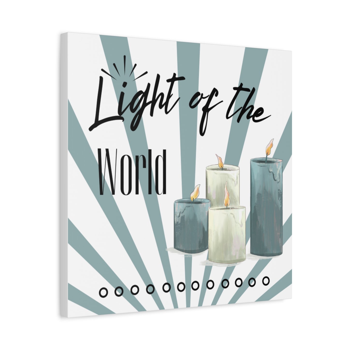 Light of the World Christian Wall Art – Inspirational Candle Canvas Print