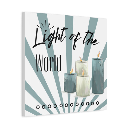 Light of the World Christian Wall Art – Inspirational Candle Canvas Print