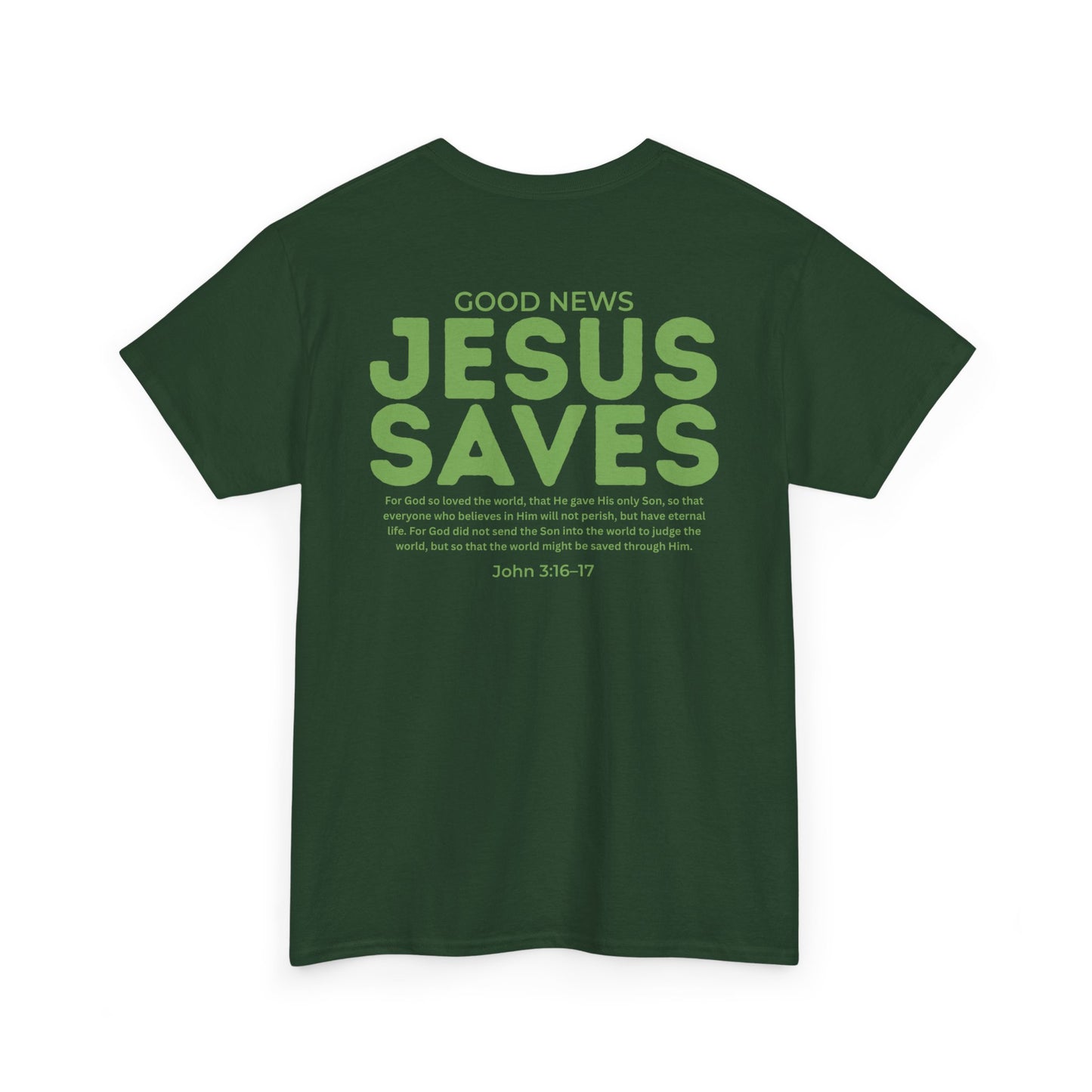 Jesus Saves Christian T-Shirt – John 3:16–17
