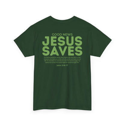 Jesus Saves Christian T-Shirt – John 3:16–17