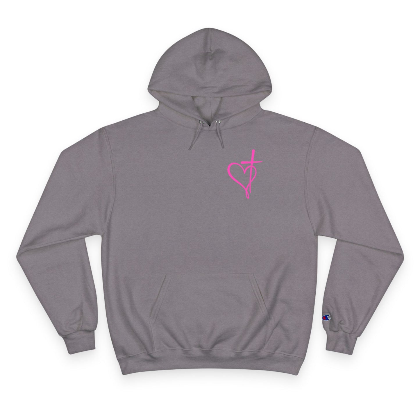 Faith Cross Christian Hoodie - Printed on Champion Brand