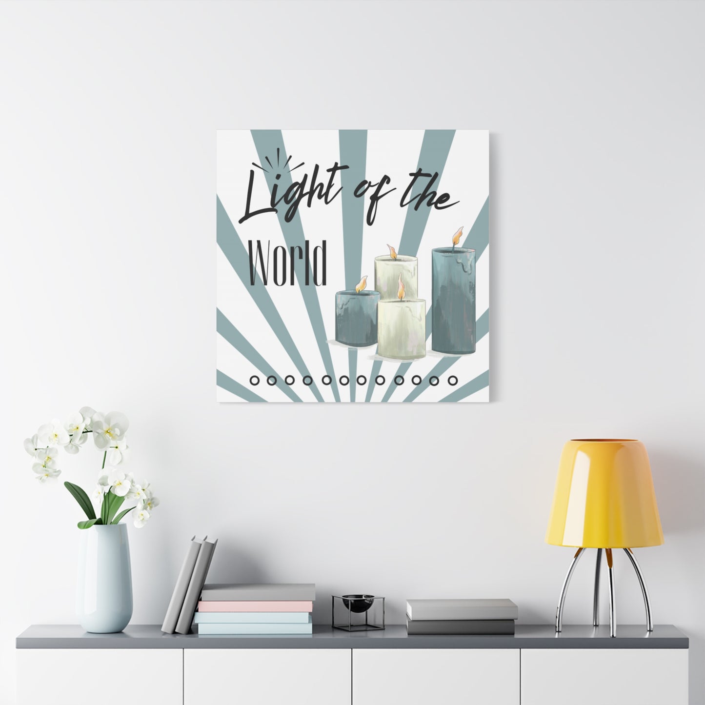 Light of the World Christian Wall Art – Inspirational Candle Canvas Print