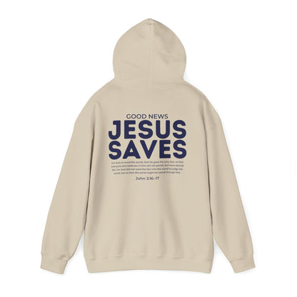 Jesus Saves Christian Hoodie – John 3:16–17