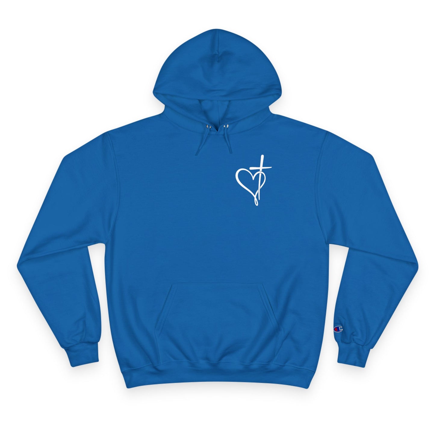 Faith Cross Christian Hoodie - Printed on Champion Brand