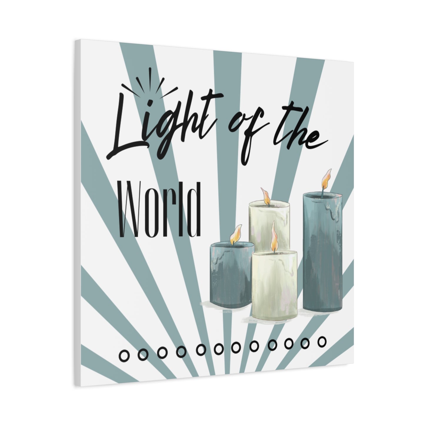 Light of the World Christian Wall Art – Inspirational Candle Canvas Print