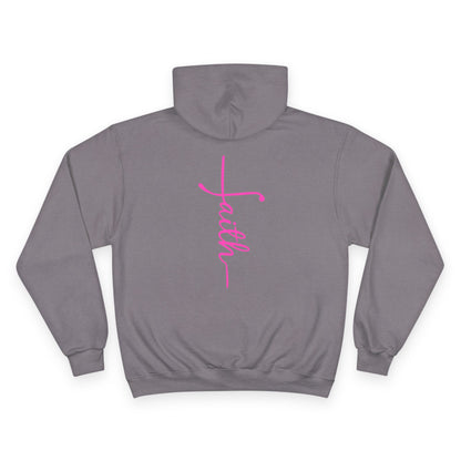 Faith Cross Christian Hoodie - Printed on Champion Brand