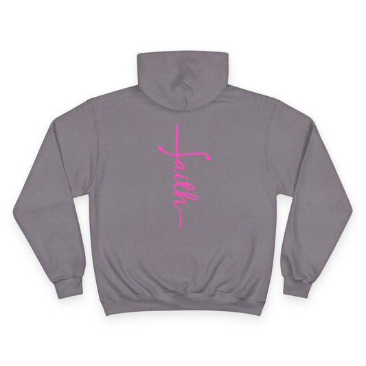 Faith Cross Christian Hoodie - Printed on Champion Brand