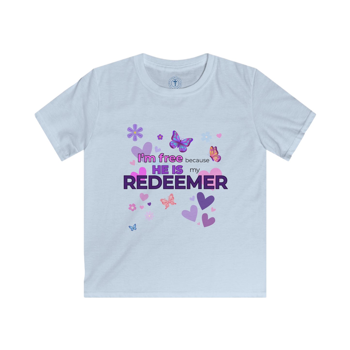 He Is My Redeemer Kids Christian T-Shirt – Faith & Freedom Design