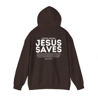 Jesus Saves Christian Hoodie – John 3:16–17