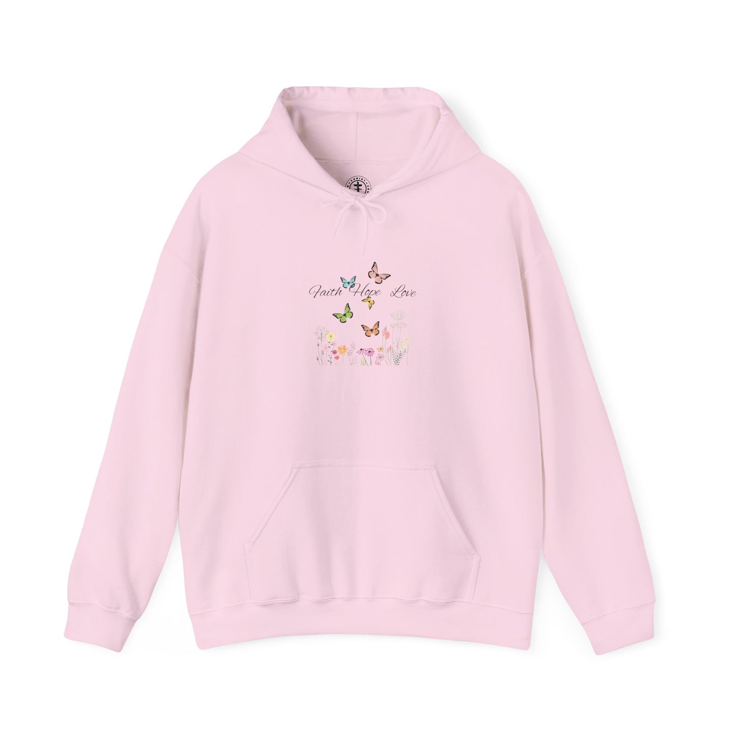 Faith Hope Love Butterfly Hoodie – Christian Inspirational Sweatshirt