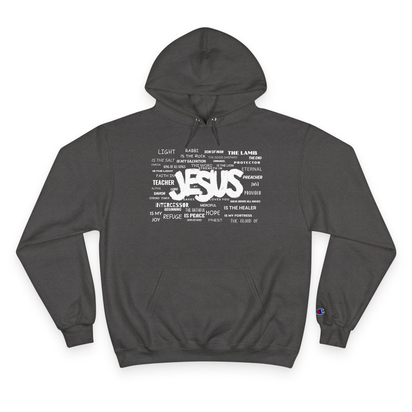 Jesus Word Art Christian Hoodie – Inspirational Faith Design