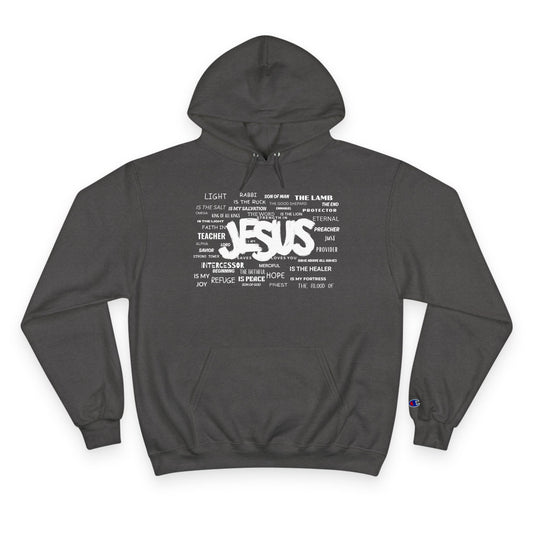 Jesus Word Art Christian Hoodie – Inspirational Faith Design