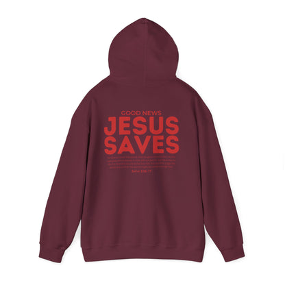 Jesus Saves Christian Hoodie – John 3:16–17