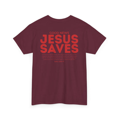 Jesus Saves Christian T-Shirt – John 3:16–17