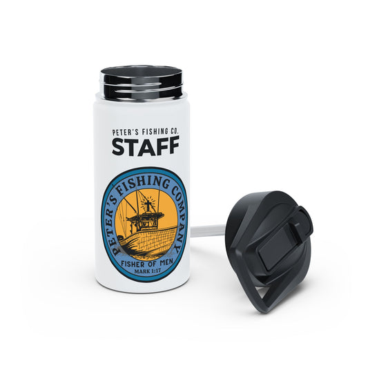 Peter’s Fishing Company Staff Water Bottle – Mark 1:17 Fishers of Men Christian Drinkware