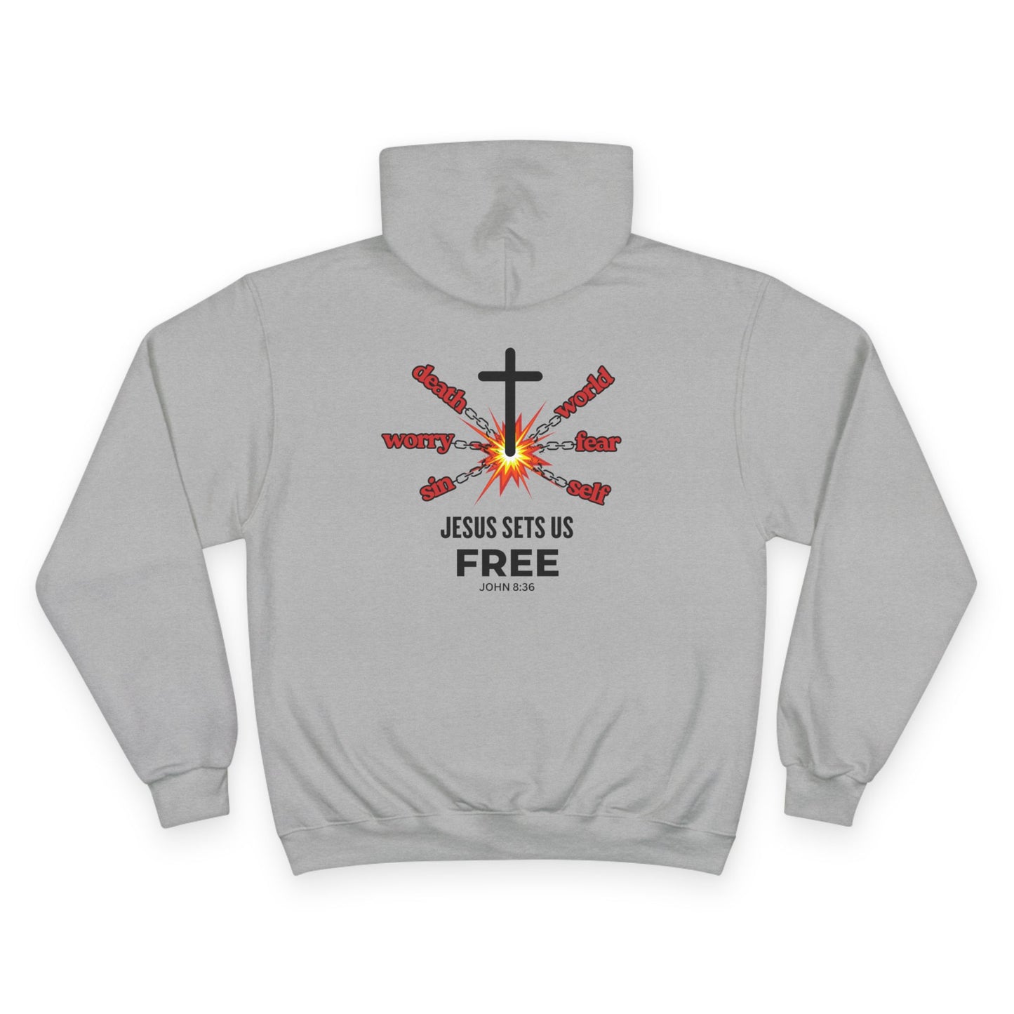 Jesus Sets Us Free Hoodie – John 8:36 Christian Apparel