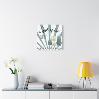 Light of the World Christian Wall Art – Inspirational Candle Canvas Print