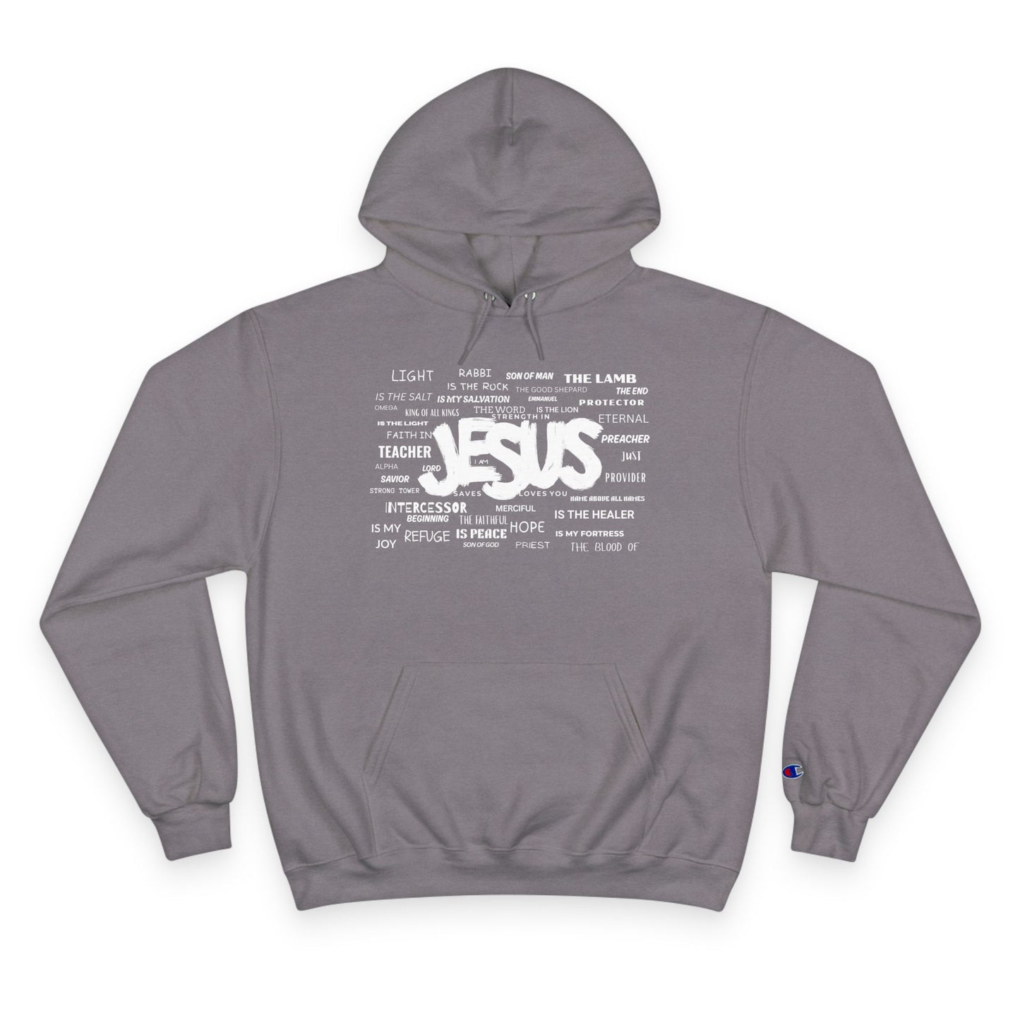 Jesus Word Art Christian Hoodie – Inspirational Faith Design