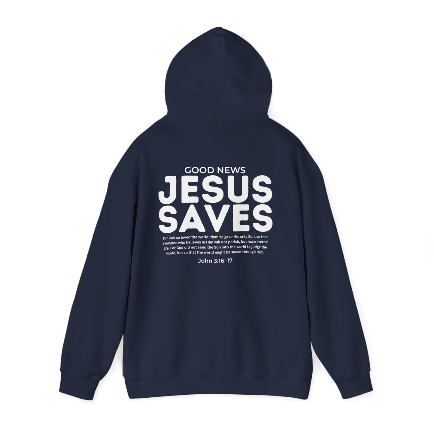 Jesus Saves Christian Hoodie – John 3:16–17